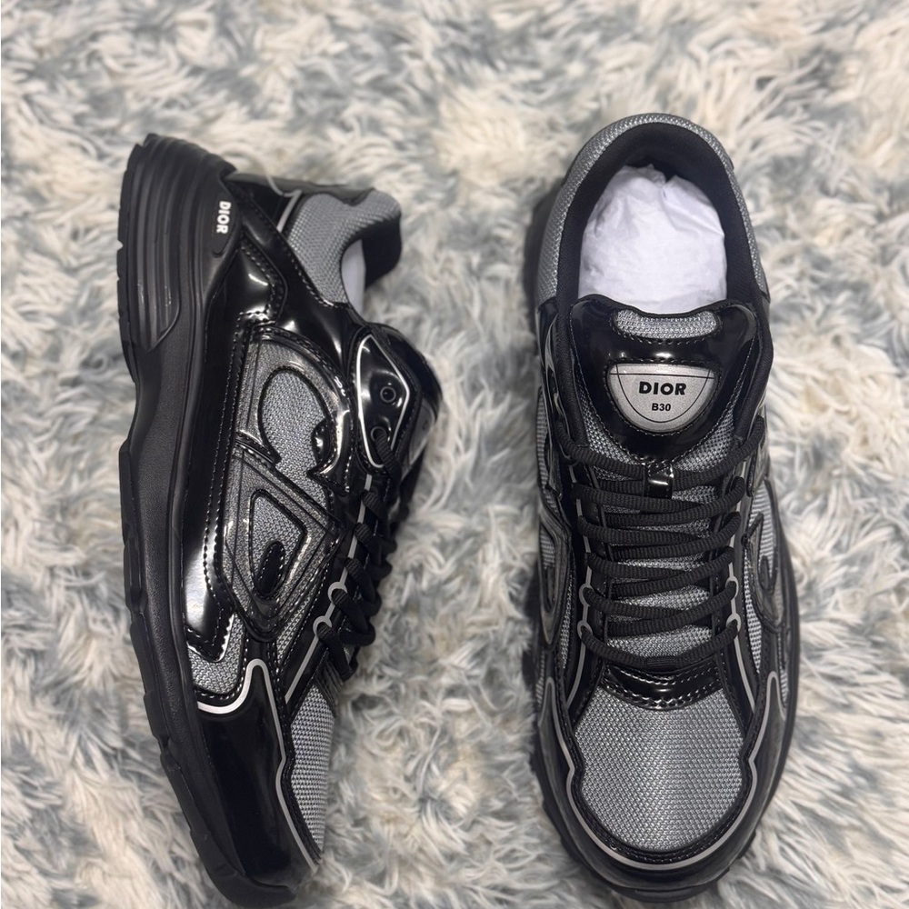 Dior Men's Black and Gray Sneakers
